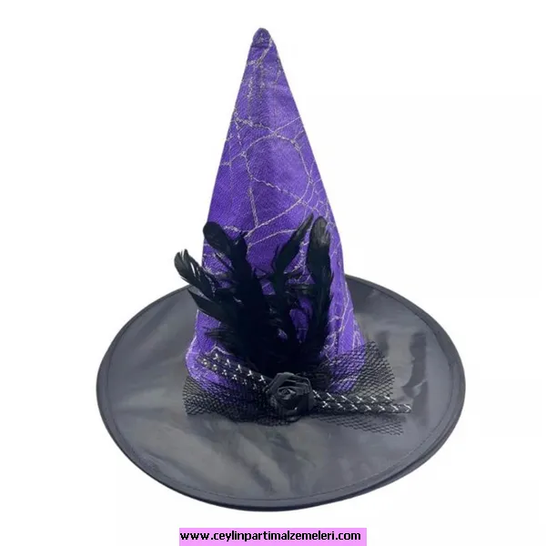 Halloween Cadı Şapkası Çiçekli